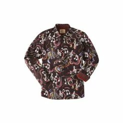 Joe Browns Black Funky Jazz Band Music Notes Shirt -Joe Browns shop unnamed file 2755