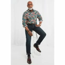 Joe Browns Black Standout Paisley Shirt -Joe Browns shop unnamed file 2758