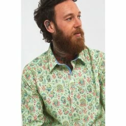 Joe Browns Green Mixed Music Print Shirt -Joe Browns shop unnamed file 2766