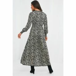 Joe Browns Black Striking V Neck Long Sleeve Dress -Joe Browns shop unnamed file 278