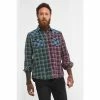 Joe Browns Green Mix And Match Check Button Up Flannel Shirt