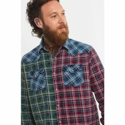 Joe Browns Green Mix And Match Check Button Up Flannel Shirt -Joe Browns shop unnamed file 2791