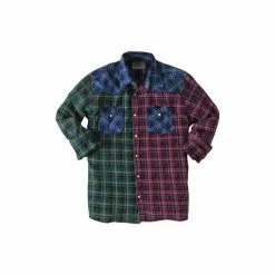 Joe Browns Green Mix And Match Check Button Up Flannel Shirt -Joe Browns shop unnamed file 2792
