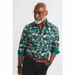 Joe Browns Green Winter Floral Shirt -Joe Browns shop unnamed file 2801