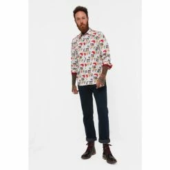 Joe Browns White Christmas Skull Shirt -Joe Browns shop unnamed file 2807