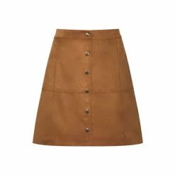 Joe Browns Brown Button Up Suedette Skirt