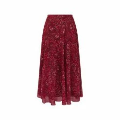 Joe Browns Red Longline Paisley Skirt -Joe Browns shop unnamed file 2880