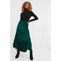 Joe Browns Green Boho Dreams Velour Skirt