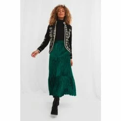 Joe Browns Green Boho Dreams Velour Skirt -Joe Browns shop unnamed file 2888