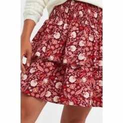 Joe Browns Red Floral Boho Style RaRa Skirt -Joe Browns shop unnamed file 2895