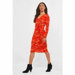 Joe Browns Orange Fox And Florals Animal Print Dress