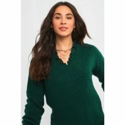 Joe Browns Green Essential Cosy Scoop Neck Jumper Style Sweater -Joe Browns shop unnamed file 3019