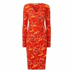 Joe Browns Orange Fox And Florals Animal Print Dress -Joe Browns shop unnamed file 303