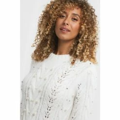 Joe Browns White Beautifully Beaded Cable Jumper 4 Joe Browns White Beautifully Beaded Cable Jumper -Joe Browns shop unnamed file 3043