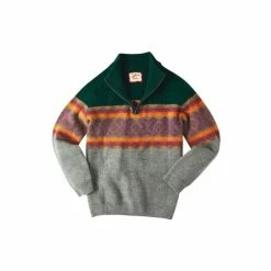 Joe Browns Grey Striped Zip Up Funnel Neck Jumper -Joe Browns shop unnamed file 3072