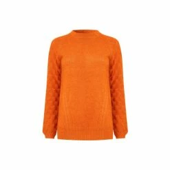 Joe Browns Orange Fancy Long Sleeve Detail Sweater Jumper -Joe Browns shop unnamed file 3077