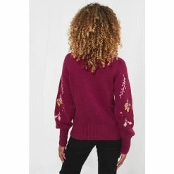 Joe Browns Red Boutique Floral Detail Knitted Jumper -Joe Browns shop unnamed file 3091