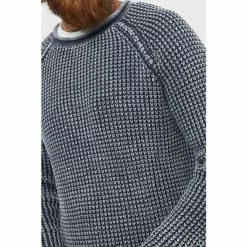 Joe Browns Blue Acid Wash Textured Crewneck Knitted Jumper -Joe Browns shop unnamed file 3110
