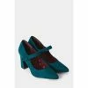 Joe Browns Green Heeled Manhattan Style Strap Shoe