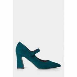 Joe Browns Green Heeled Manhattan Style Strap Shoe -Joe Browns shop unnamed file 3337
