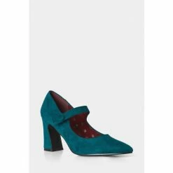 Joe Browns Green Heeled Manhattan Style Strap Shoe -Joe Browns shop unnamed file 3338
