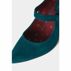 Joe Browns Green Heeled Manhattan Style Strap Shoe -Joe Browns shop unnamed file 3339