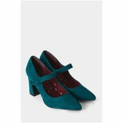 Joe Browns Green Heeled Manhattan Style Strap Shoe -Joe Browns shop unnamed file 3340