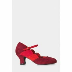Joe Browns Red Art Deco Style Mary Jane Shoes -Joe Browns shop unnamed file 3343