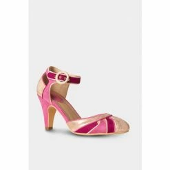 Joe Browns Pink Art Deco Cut Out Shoes -Joe Browns shop unnamed file 3361