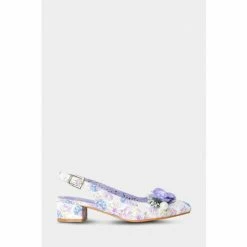 Joe Browns Purple English Blooms Slingback Shoes