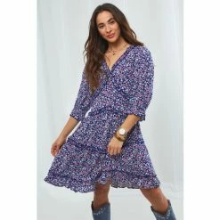 Joe Browns Blue The Roxie Tiered Mini Dress