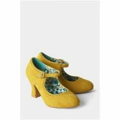 Joe Browns Yellow Vintage Style Heeled Buckle Fastening Shoes -Joe Browns shop unnamed file 3412
