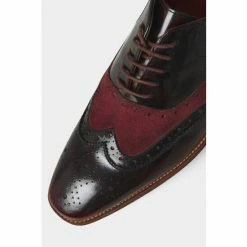 Joe Browns Red Mix It Up Suede And Leather Brogue Shoes -Joe Browns shop unnamed file 3421
