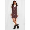 Joe Browns Purple Leather Pinafore Dress