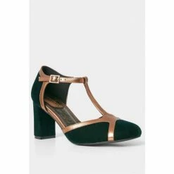 Joe Browns Green Gatsby Girl Velvet Shoes -Joe Browns shop unnamed file 3463