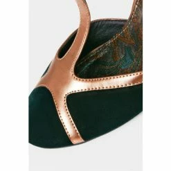 Joe Browns Green Gatsby Girl Velvet Shoes -Joe Browns shop unnamed file 3464