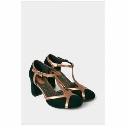 Joe Browns Green Gatsby Girl Velvet Shoes -Joe Browns shop unnamed file 3465