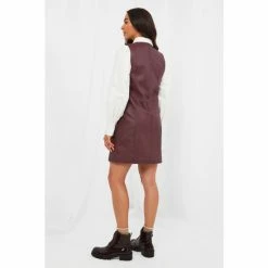 Joe Browns Purple Leather Pinafore Dress -Joe Browns shop unnamed file 348