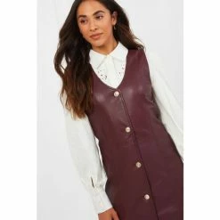 Joe Browns Purple Leather Pinafore Dress -Joe Browns shop unnamed file 349