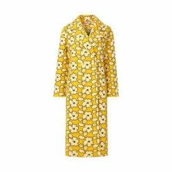 Joe Browns Yellow Standout Abstract Floral Coat -Joe Browns shop unnamed file 3491