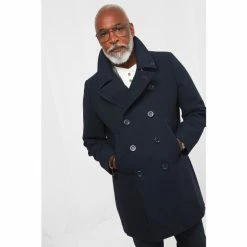 Joe Browns Blue Tweed Trim Double Breasted Coat -Joe Browns shop unnamed file 3494