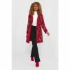 Joe Browns Red Floral Detailed Button Up Hooded Coat