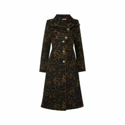 Joe Browns Black Sophisticated Leopard Print Longline Coat