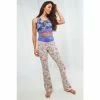 Joe Browns Red Printed Flares Trousers