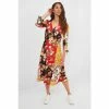 Joe Browns Red Mixed Floral Patchwork V Neck Dress