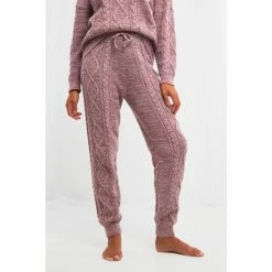 Joe Browns Purple Comfy Cable Knit Trousers -Joe Browns shop unnamed file 3672