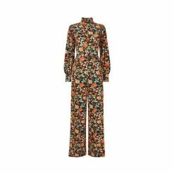 Joe Browns Black Mixed Autumnal Floral Prints Jumpsuit -Joe Browns shop unnamed file 3704
