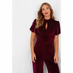 Joe Browns Red Greta Velour Jumpsuit -Joe Browns shop unnamed file 3805