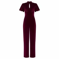 Joe Browns Red Greta Velour Jumpsuit -Joe Browns shop unnamed file 3806