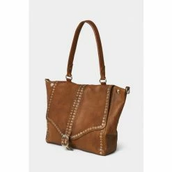 Joe Browns Brown Studded Premium Washed Leather Bag -Joe Browns shop unnamed file 3809